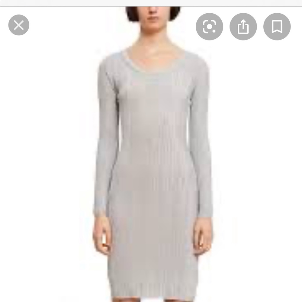 Opening Ceremony silver long ribbed dress